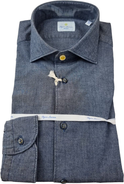 Camicia uomo Edizioni Limonaia - tinta unita - indaco
