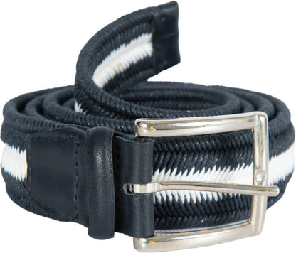 Orciani Men's Belt - Elasthan and Leather - Midnight Blue