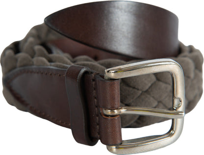 Cintura uomo Orciani - Intrecciata - Scamosciata - Taupe