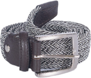 Cintura uomo Bergamotto - Treccia bicolore - Marrone/argento