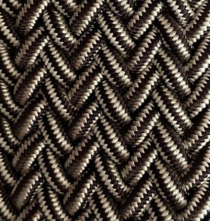 Cintura uomo Bergamotto - Treccia bicolore - Marrone/argento