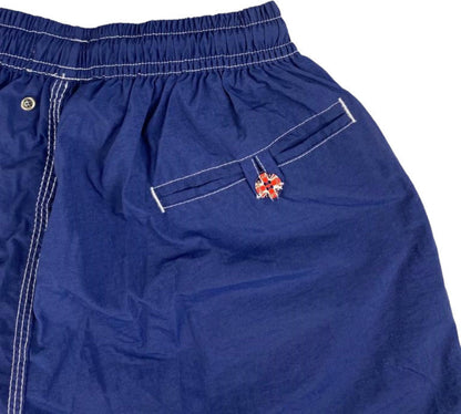 Boxer mare uomo Dandy Style blu tinta unita, pantaloncini da bagno sportivi per attività acquatiche e tempo libero.