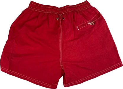Boxer mare uomo Dandy Style rosso, tinta unita, in tessuto leggero per attività sportive e tempo libero.