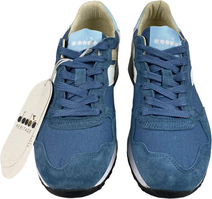 Scarpa uomo Diadora Heritage Trident 90 C SW in blu teal, sneaker casual sportiva con design vintage.