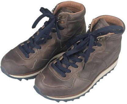 Sneaker casual da uomo Diadora Heritage Trident Track Mid L, in marrone scuro con design sportivo e dettagli in stile vintage.