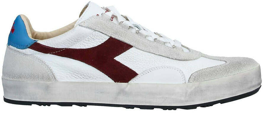 Scarpa sneaker uomo Diadora Heritage B.Original H Leather, bianca, con effetto usurato, stile casual e sportivo.