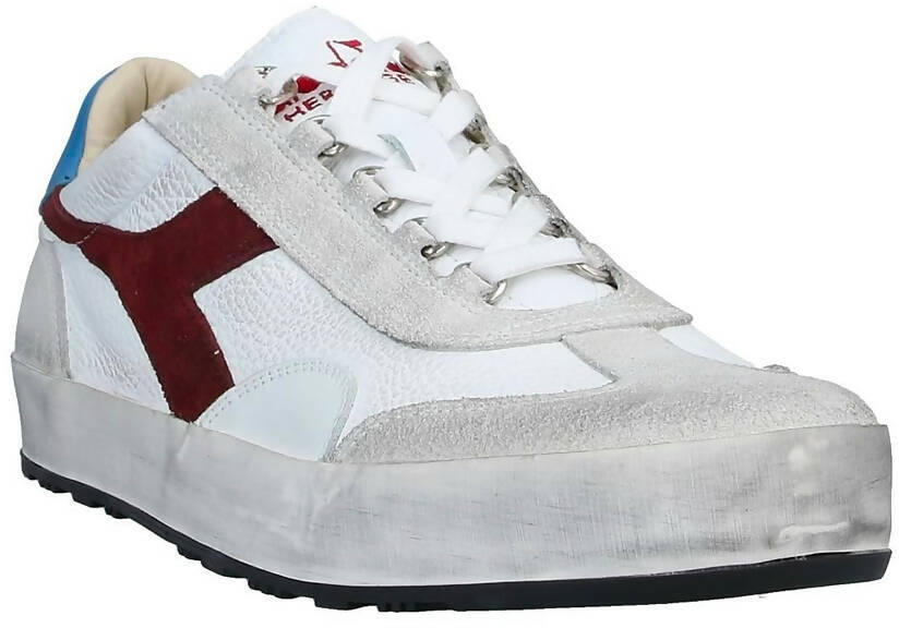 Scarpa uomo Diadora Heritage Sneaker B.ORIGINAL H Leather, sneaker casual bianca con dettagli usurati, stile sportivo e vintage.