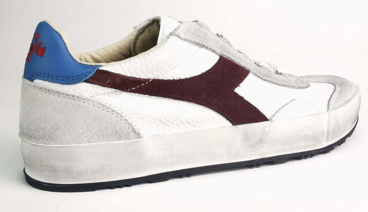 Sneaker casual Diadora Heritage B.Original H Leather da uomo, tomaia in pelle bianca, stile sportivo e vintage.