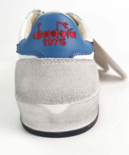 Scarpa sneaker casual da uomo Diadora Heritage B.Original H Leather, bianca con dettagli vintage e finiture in pelle.