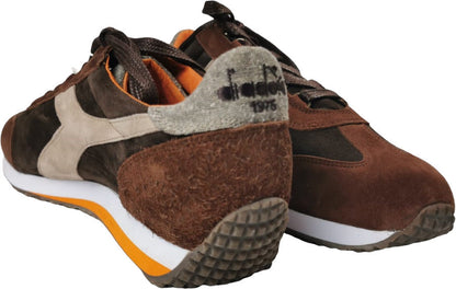 Scarpa uomo Diadora Heritage Sneaker Equipe EVO II marrone Java, scarpa casual da uomo con design sporty e stile classico.