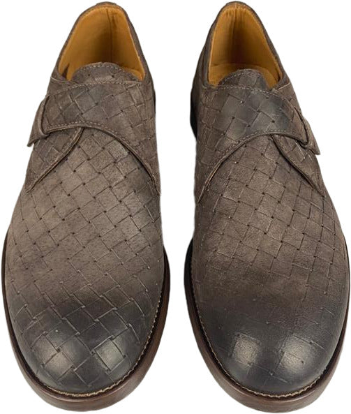 Scarpa uomo Doucal's loafer in scamosciato intrecciato testa di moro, con fibbia elegante, per moda uomo di qualità.
