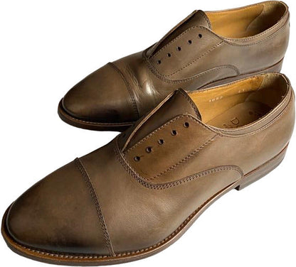 Scarpa uomo Doucal's Francesina stringata cap toe in pelle marrone, scarpe basse eleganti per moda uomo