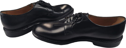 Scarpe Derby Doucal's da uomo in pelle nera, stringate eleganti e classiche, modelli bassi in stile italiano.