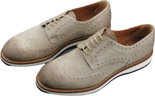 Scarpa uomo Doucal's Derby Stringate Brogue in camoscio color Daime Gyser, scarpe stringate basse eleganti e di qualità.