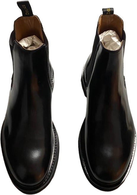 Scarpa uomo Doucal's Chelsea Boots Beatles in pelle nera, stivaletti elastici italiani, stile moda uomo elegante