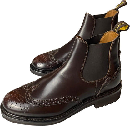 Stivaletti Chelsea Doucal's Uomo in pelle testa di moro con elastici, stile elegante e versatile, scarpe moda italiane.