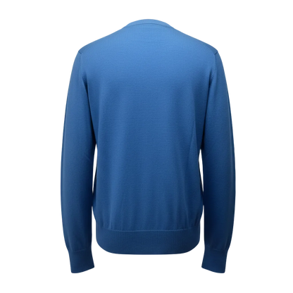 Cardigan uomo Filippo de Laurentis blu con bottoni, maglia di moda italiana, abbigliamento uomo in tessuto morbido e di qualità.