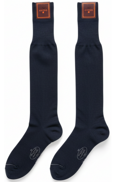 Calze lunghe uomo Gallo grigio asfalto in cotone, eleganti, made in Italy, con dettaglio di colore e tessuto di qualità.
