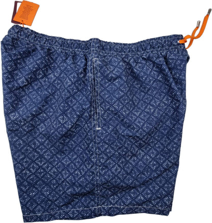 Boxer mare uomo Gallo fantasia blu, pantaloncini in morbido tessuto, dettagli colorati, stile casual e comodo per l’estate.
