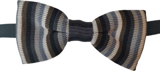 Papillon Uomo Gallo - Seta antracite/piombo Righe Multicolor