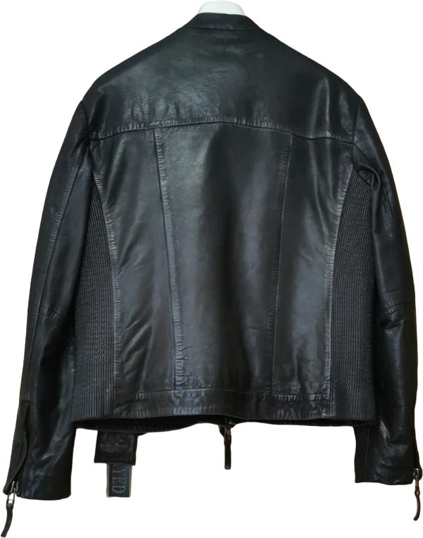 Giubbotto in pelle uomo - The Jack Leathers - pelle nero vintage - Moreno