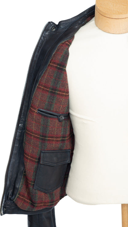 Giubbotto in pelle uomo - The Jack Leathers - pelle nero vintage - Moreno