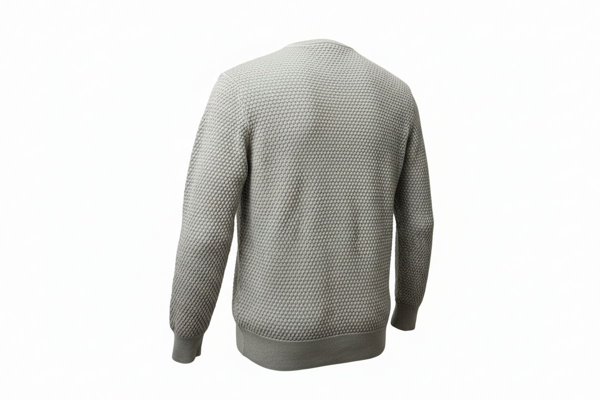 Maglia uomo Gran Sasso girocollo in tessuto grigio, moda uomo, abbigliamento maglie e maglioni.