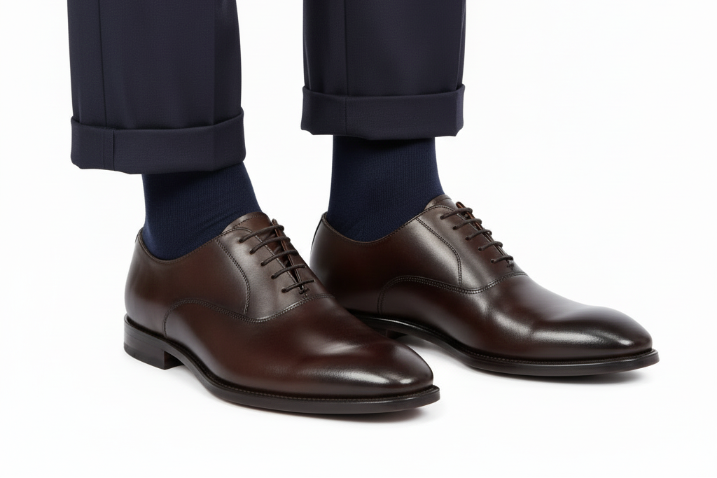 Calza lunga uomo Julipet - Tabott colore nero 80% Lana vergine