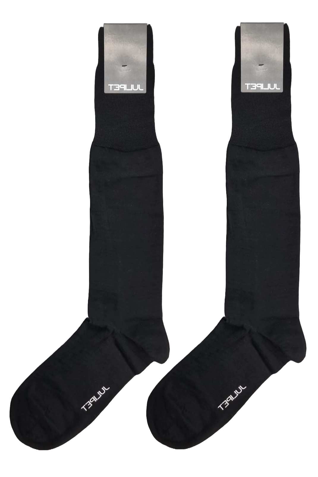 Calza lunga uomo Julipet - Tabott colore nero 80% Lana vergine