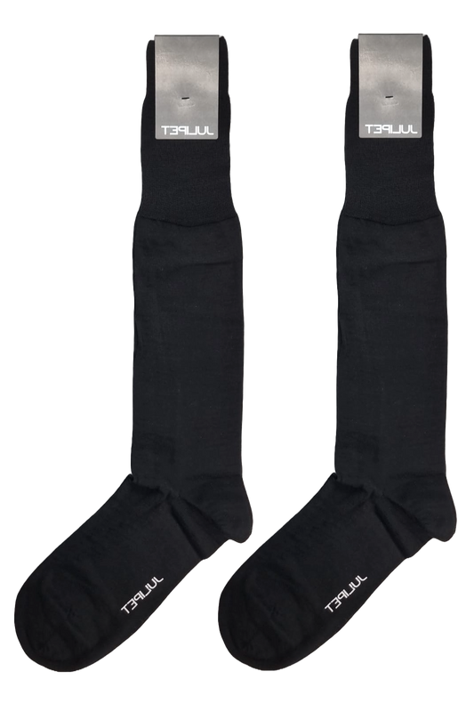 Calza lunga uomo Julipet - Tabott colore nero 80% Lana vergine