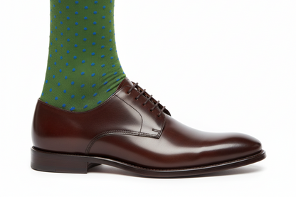 Calze lunghe uomo Gallo - Fantasia pois - verde/arancione/azzurro