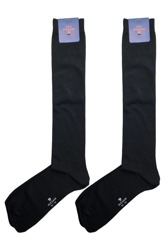 Calze Lunghe Uomo Gallo - Nero Tinta Unita