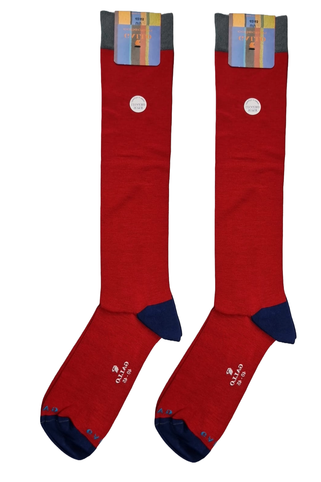 Calza lunga uomo Gallo - Colore Papavero