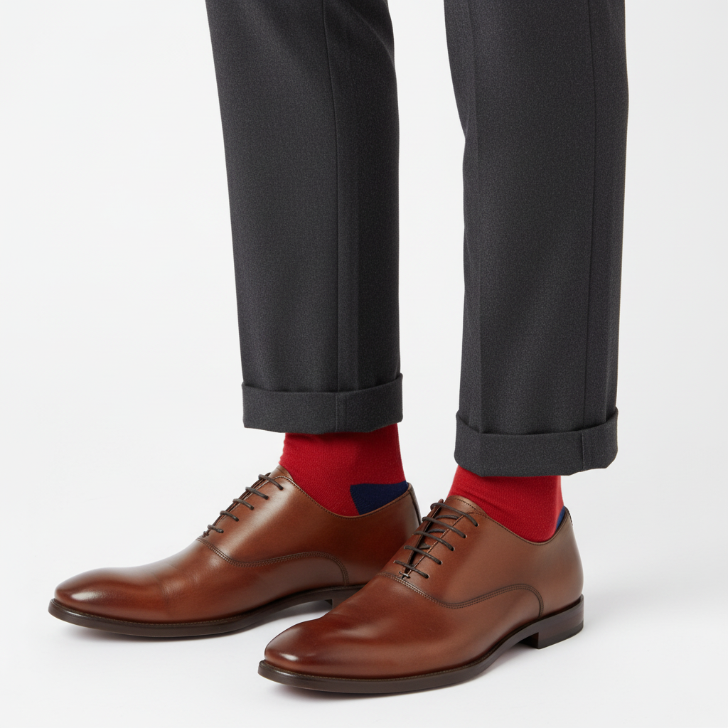 Calza lunga uomo Gallo - Colore Papavero