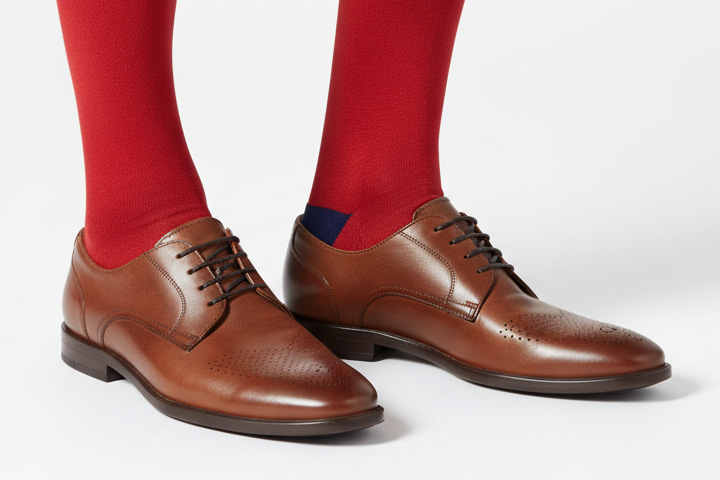Calza lunga uomo Gallo - Colore Papavero