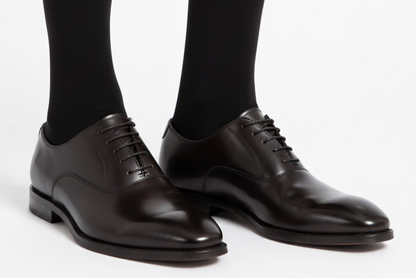 Calze Lunghe Uomo Timonier - Nero Tinta Unita - Cotone Karnak 100% Egiziano