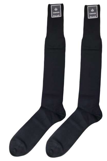 Men's Long Socks - Rooster - Solid Color Black