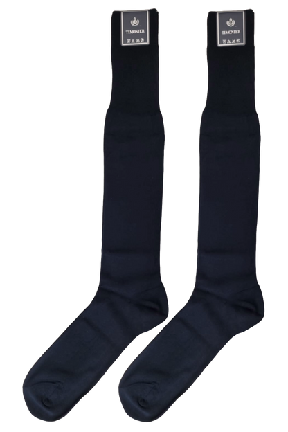 Calze Lunghe Uomo Timonier - Blu Tinta Unita - Cotone Karnak 100% Egiziano