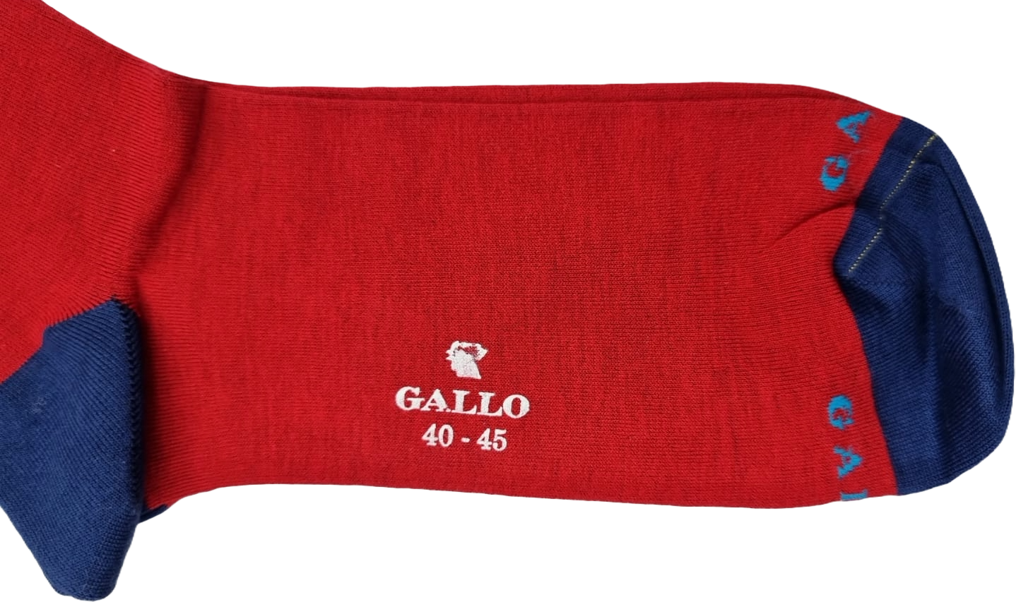 Calza lunga uomo Gallo - Colore Papavero