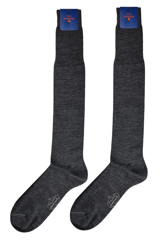 Calze Lunghe Uomo Gallo - Grigio Tinta Unita