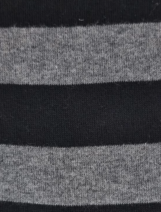 Calze Lunghe Uomo Gallo - Fantasia Strisce Grigio Nero - Cotone Premium Made in Italy
