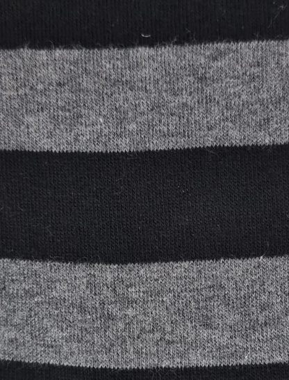 Calze Lunghe Uomo Gallo - Fantasia Strisce Grigio Nero - Cotone Premium Made in Italy