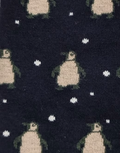 Men's Long Socks - Rooster - Fruit Pattern - Blue/Green