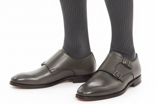 Calze Lunghe Uomo Gallo - a coste Antracite