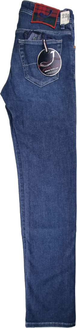 Jeans uomo Jacob Cohen J688 Comfort in denim stretch italiano con 5 tasche, moda uomo di alta qualità.