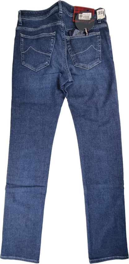 Jeans da uomo Jacob Cohen J688 Comfort, pantaloni in denim stretch con 5 tasche, stile italiano premium.