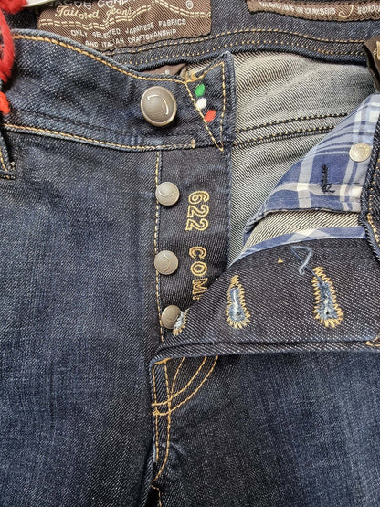 Jeans uomo Jacob Cohen J622 Comfort in denim stretch con 5 tasche, stile italiano e qualità premium.