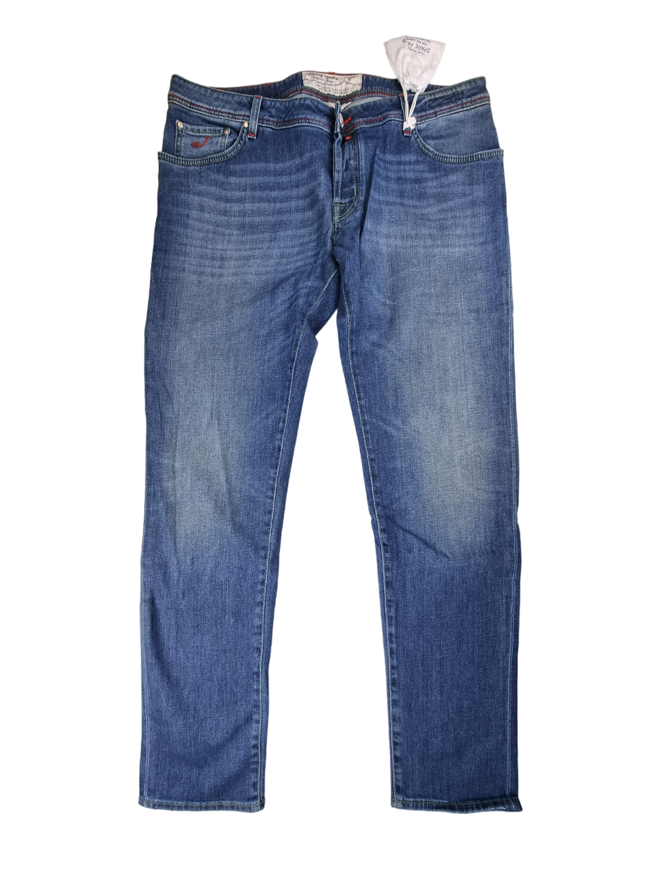 Jeans uomo Jacob Cohen 5 tasche PW622 Comf in denim, modello classico e stile casual, visibili in primo piano.