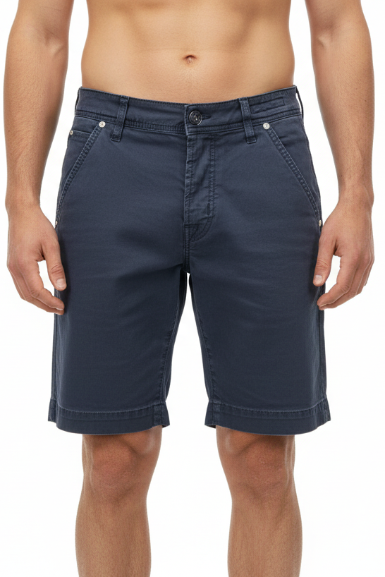 Bermuda uomo Jacob Cohen Vintage blu, pantaloncini moda uomo in tessuto blu con dettagli classici e stile casual.