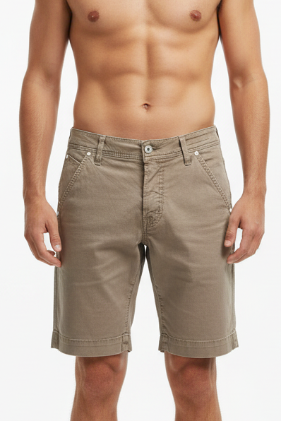 Bermuda uomo Jacob Cohen Vintage in tessuto color noce, pantaloncini di moda per uomo, stile classico e casual.
